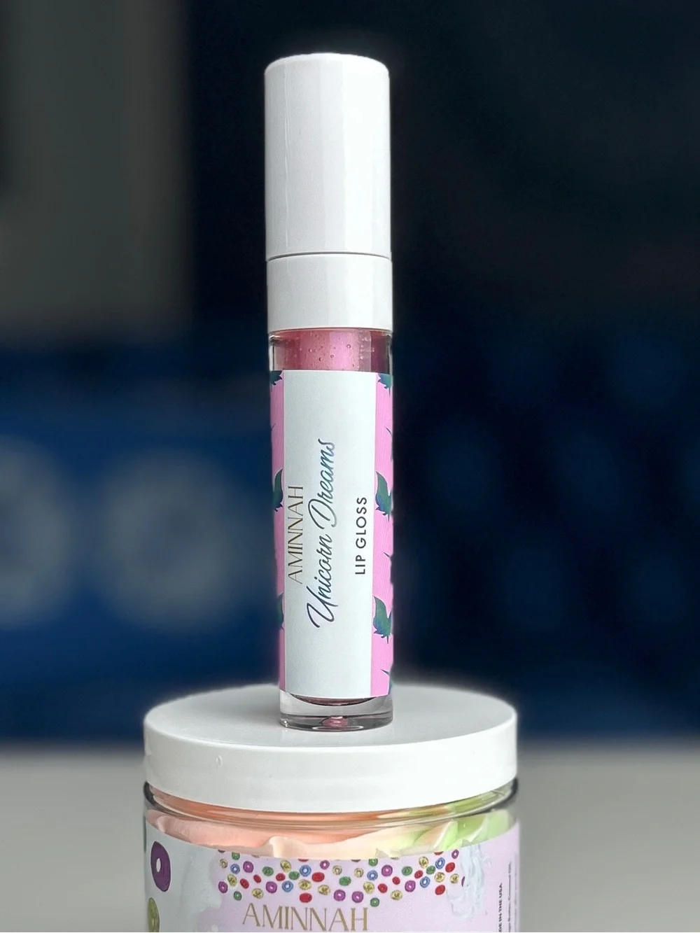 Unicorn Dreams Lip Gloss & Frut Loops Whipped Body Butter Bundle by Aminnah